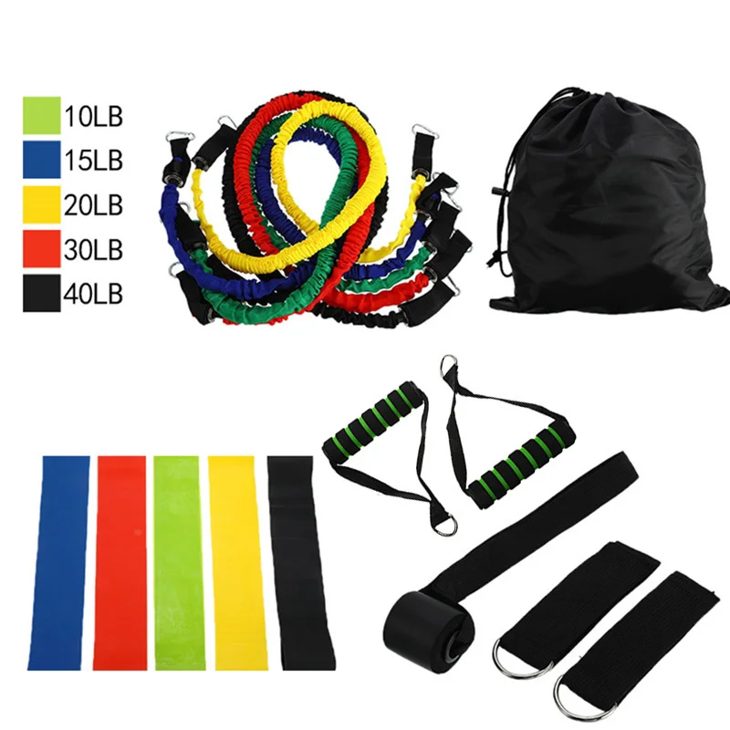 

11/16 Pcs Band Tube Resistance Bands Set Workout Expander Pull RopeTraining Physical Yoga Exercise Gym Home Fitness Tool