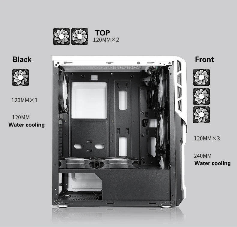Power Train Computer Case Gaming 4mm Tempered Glass Pc Case Buy