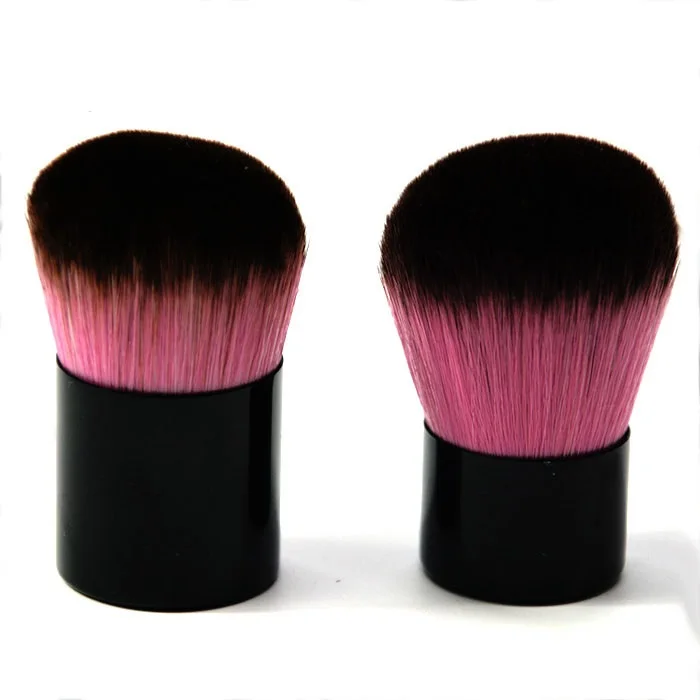 

Private label black and pink synthetic hair kabuki makeup brush, Black + pink