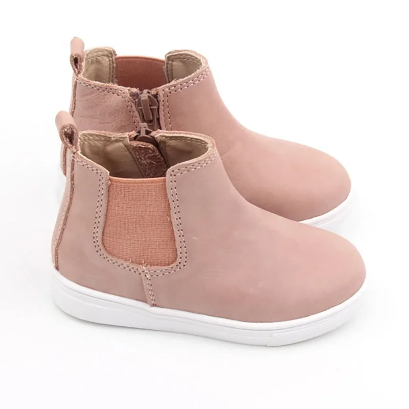 childrens pink chelsea boots