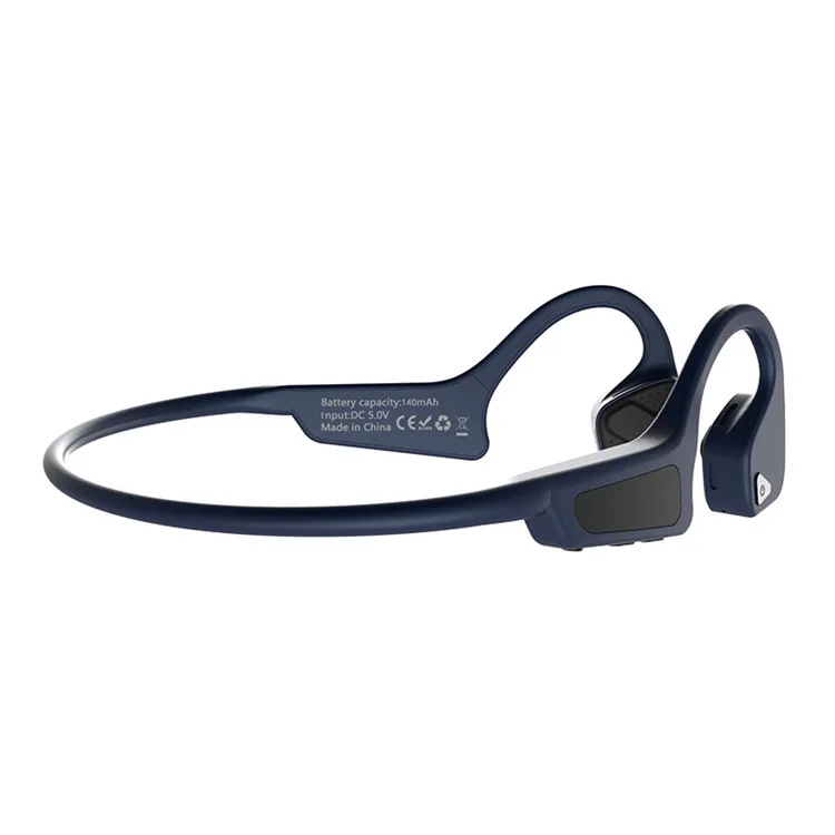 

Sports Fitness with Microphone Grey Open Ear Wireless Earphones Bone Conduction Headphones