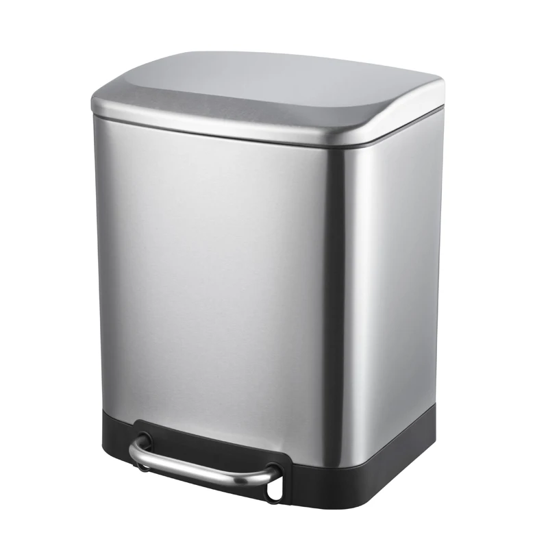 

Factory price square waste paper bin stainless steel foot pedal garbage bin, Customer's color