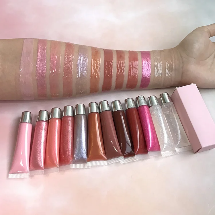 

Wholesale Custom Logo Lip Plump Gloss Base Squeeze Tube Lipgloss