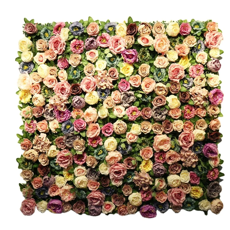 

Factory sale artificial rose flower wall Hydrangea flower with peony flower wall