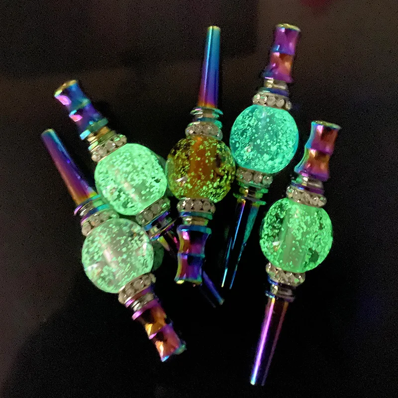 

Luxury Style Glow In The Dark Candy Hookah Tips Mouthpieces Smoking Accessories, Mix color