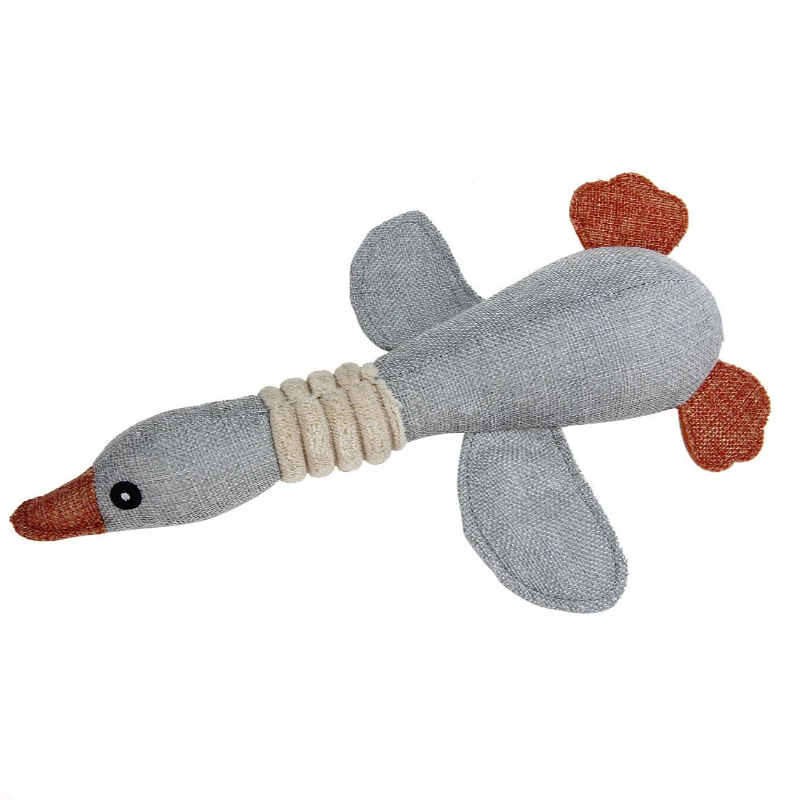 

Puppy Teething Squeaky Pet Toys The Duck Natural Fetching Retrieving Toy Dog Stuffed Sound Interactive Toys, Customized color