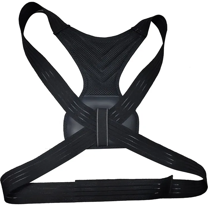 

Hot Sale Neoprene Adjustable Shoulder Back Brace Posture Corrector Spinal Support Belt, Black