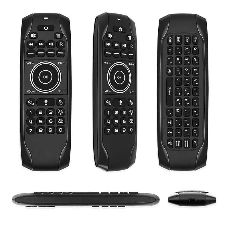 Intelligent Backlit G7VPro Air Mouse Smart 2.4G IR Wireless Keyboard Voice Remote Control for Android TV Box.