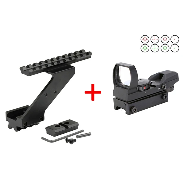 

Tactical Weaver Picatinny Top Rail Pistol Handgun Scope Mount with holographic red dot Fits Pistols laser Sight