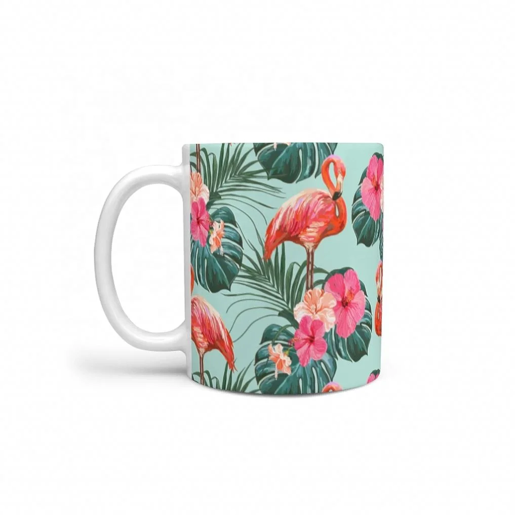 

Wholesale Customized Cute White Stores Simple Style Flamingo Mug New 2021 Ceramic Mugs