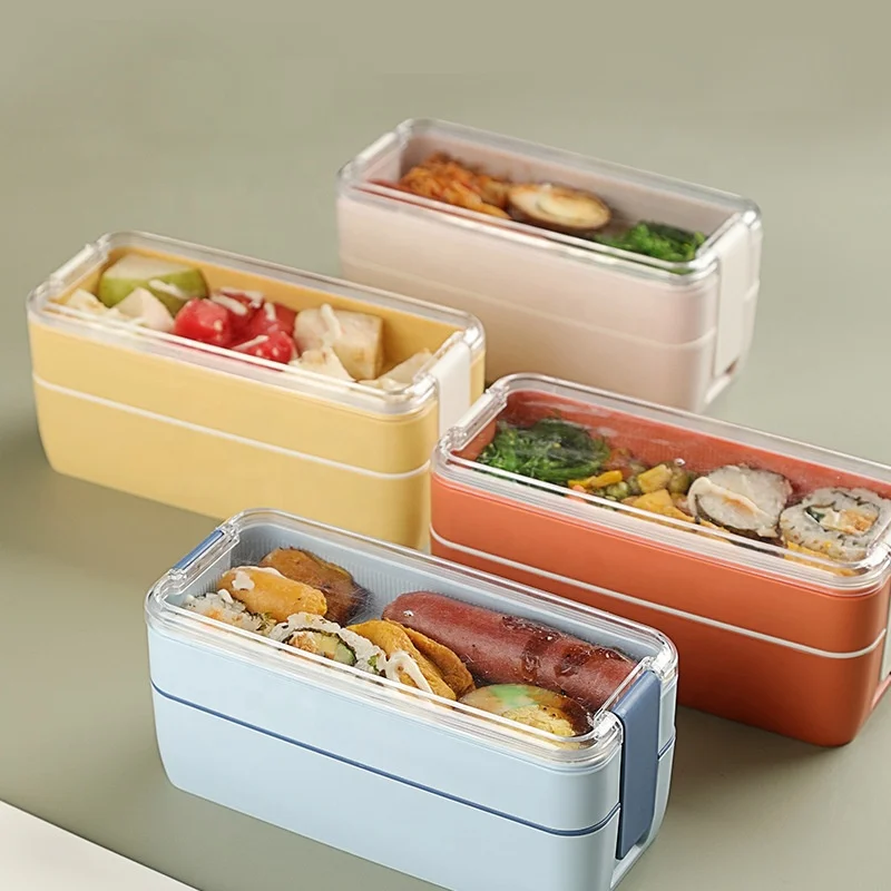 

Japanese Biodegradable Insulated Leakproof Microwavable Food Storage Container Plastic Kids Bento Box Lunch Box with Tableware