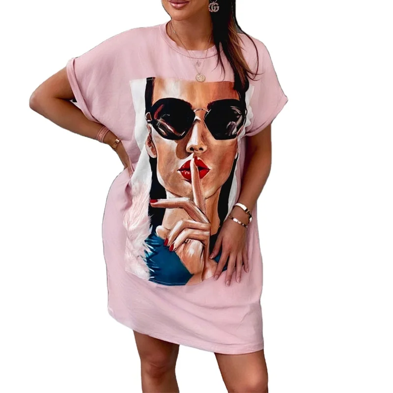 

Summer Women Person Printed Soft cartoon character tshirt collor lose tshirt