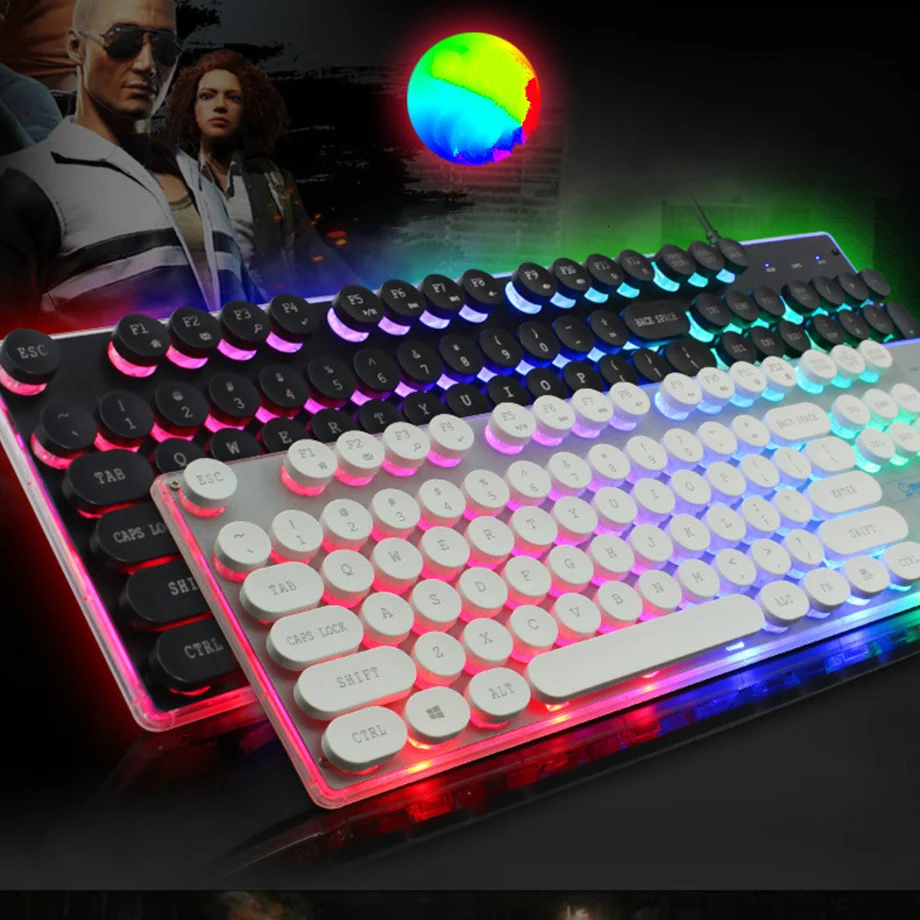 

LED Backlight Gaming Keyboard Mouse English Russian usb Wired gaming Keyboard and Mouse Set for PC Laptop Gamer Ergonomic Design