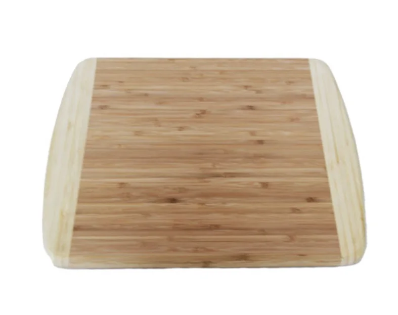 

Thick Natural Bamboo Two-Tone Kitchen Cutting and Serving Board Double Sided Use Small Size