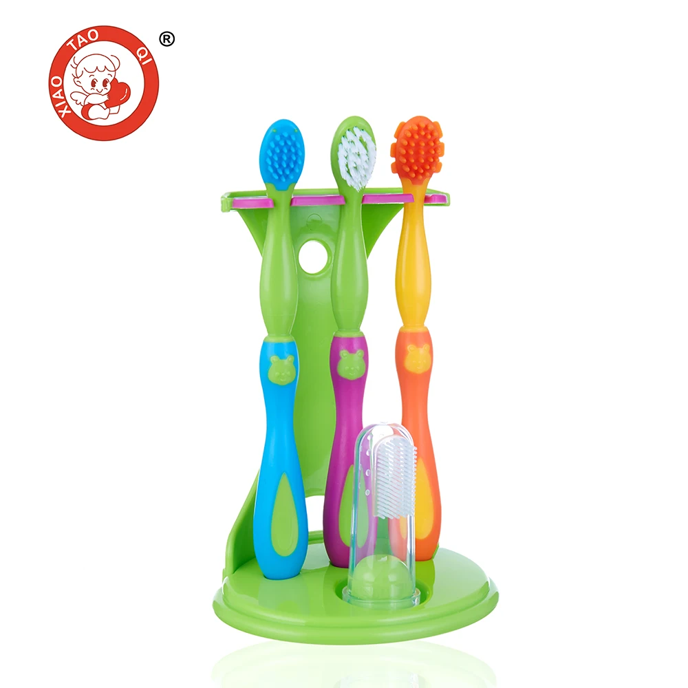 

2020 new item Silicone finger tooth brush children training tooth brush set for babies, Colorful