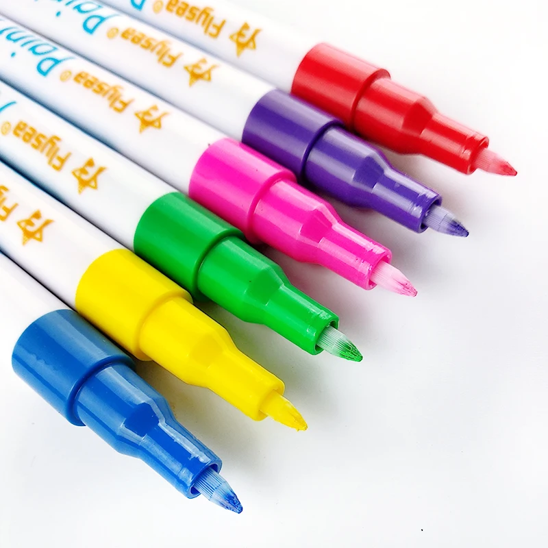 

Flysea Acrylic Paint Pens 28 Colors Waterproof Paint Art Marker Pen for DIY Craft Projects Ceramic Glass Canvas Mug Metal Wood