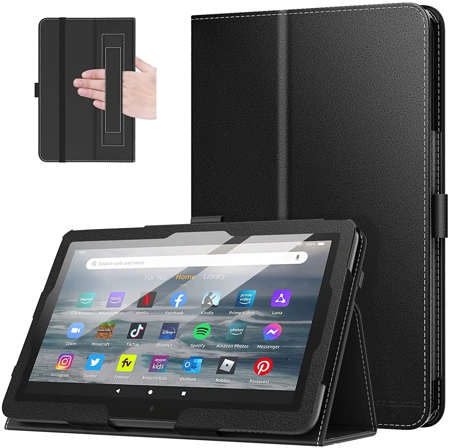 

MoKo Case fits Amazon All-New Kindle Fire 7 Tablet (2022 Release-12th Generation) Latest Model 7" Slim Folding Stand Cover