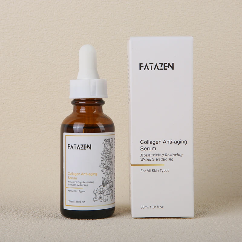 

FATAZEN Collagen Anti Aging Serum Moisturizing Restoring Wrinkle Reducing For All Skin Type Facial Essence Vitamin C Serum