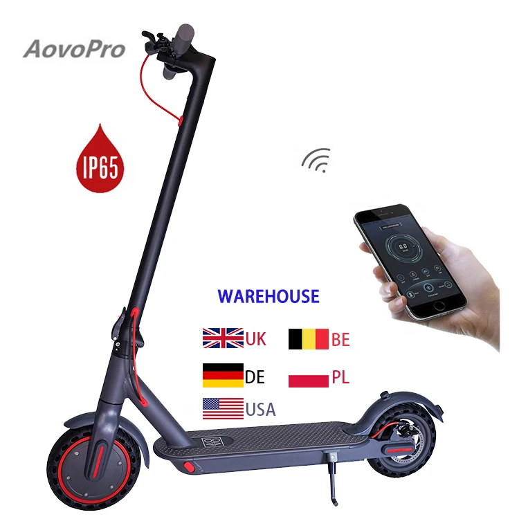 

AOVO PRO Scooter Official China Factory EU UK USA Warehouse 350w Motor Waterproof Ip65 8.5 Inch Double Brake Electric Scooter