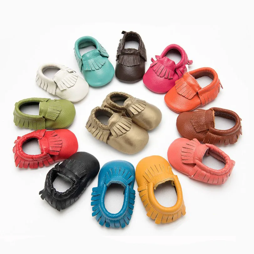 

Genuine leather tassel baby shoes moccasins slip on infant shoes