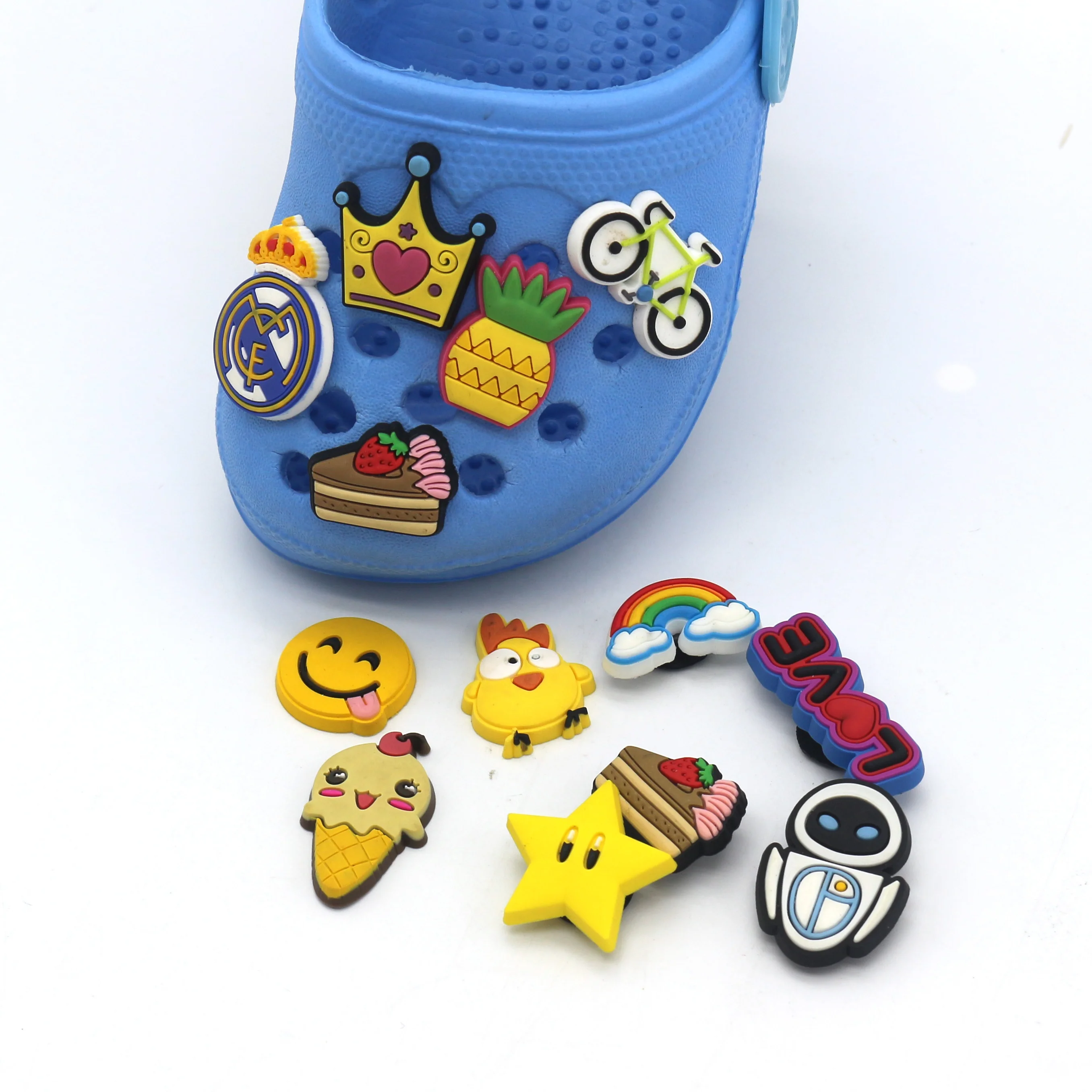 

Cheap Custom New Design Soft PVC Cartoon Croc Shoe Charm Wholesale