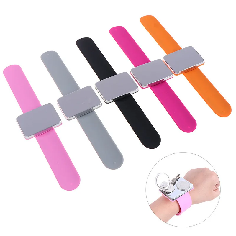 

Free Sample Salon Silicone Magnet Wristbands Hair Accessories Magnetic Bracelet Hairpin Adsorption Wrist Band Strap Belt, Picture