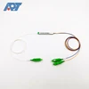 Low back reflection lc/apc plc splitter 1x2 without connector