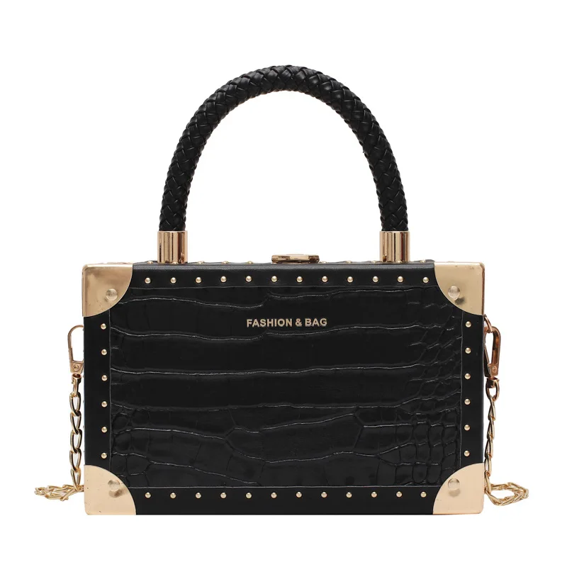 

2021 Fashion Transparent Square Box Handbags Purse Clear Acrylic Purse Box Bags Women's Handbags