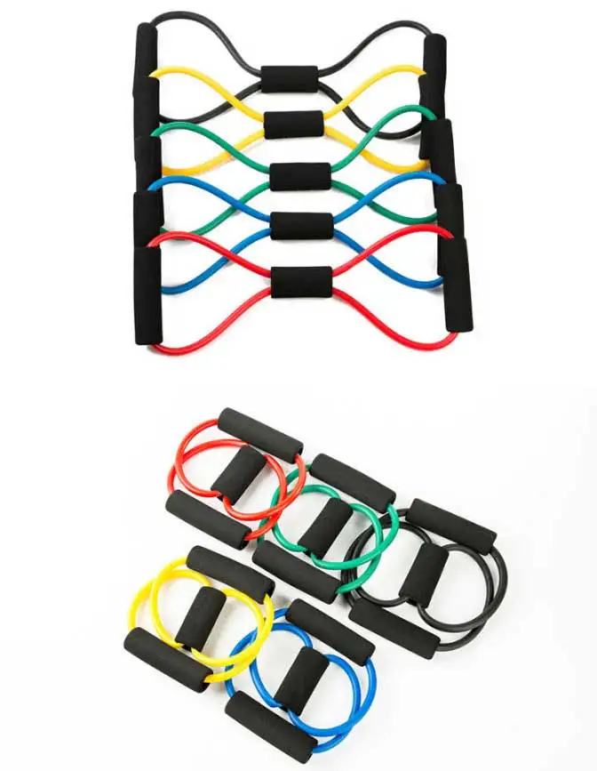

8 shape Resistance Bands Gym Fitness Gym Muscle Workout Exercise