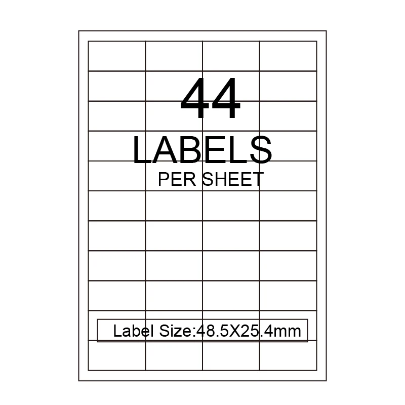 

Amazon FBA labels sticker half sheet a4 adhesive shipping labels paper 44 up stickers for laser inkjet printer