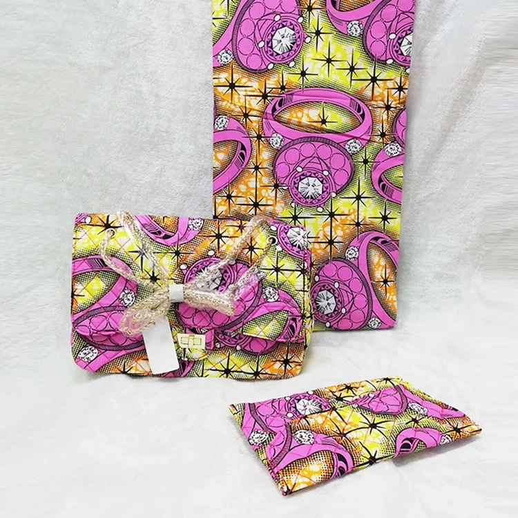 

Specially Design Custom African Print Wax Fabric Sandwich Bag, Multi