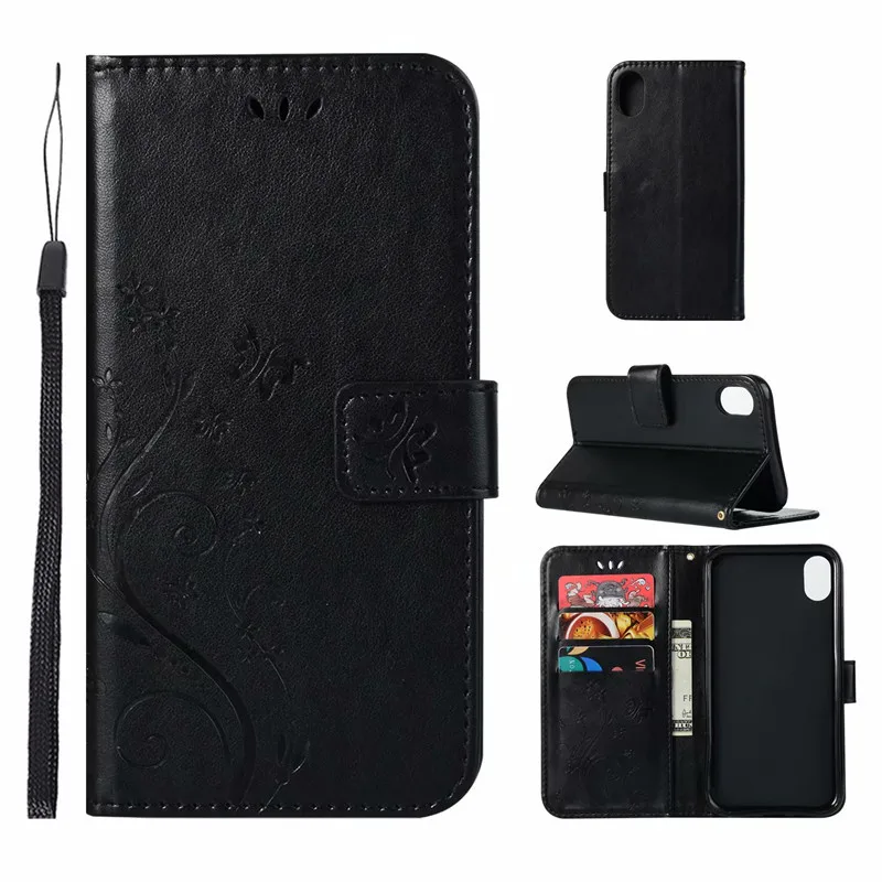 

Colorful  Butterfly Embossing Cover Magnetic Flip Wallet Leather Case