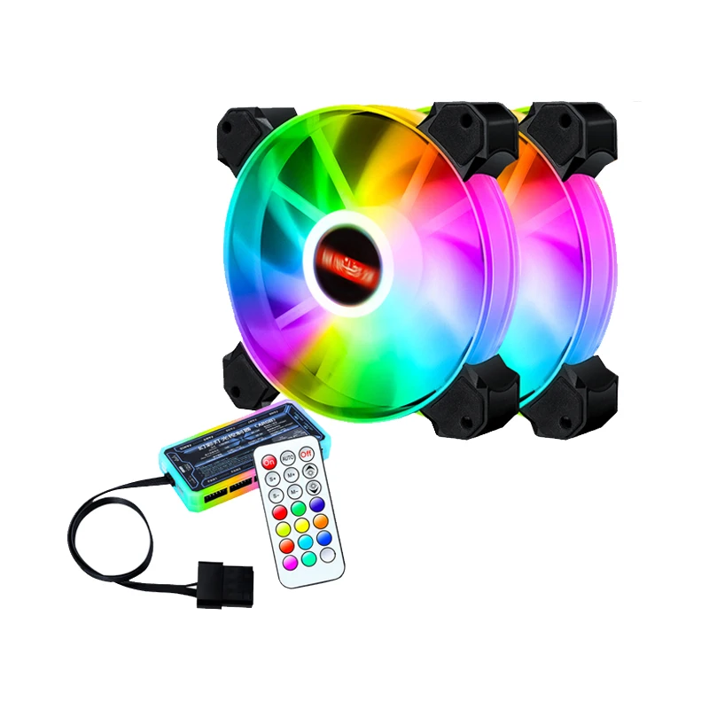 

New arrival high quality 120mm rgb fan 6 pin Computer pc Case Fan, Rainbow