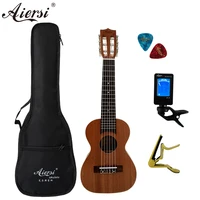 

Aiersi Brand 28 inch Guitar Guitalele Guitarlele ukulele Mahogany body 6 Strings with optional bag tuner capo