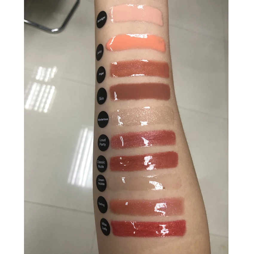 

Makeup beauty cosmetics custom 85 colors lip gloss gloss label lip private label