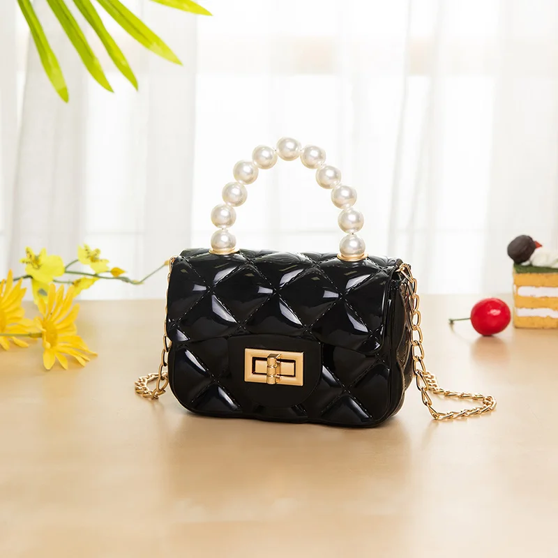 

Fashion Summer Small Handbags Quilted Women Ladies Girls Purse Pvc Kids Mini Crossbody Bags, White/black/red/green/yellow/pink