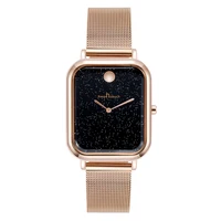 

minimalist design unisex mesh watch square dial fashion starry watches