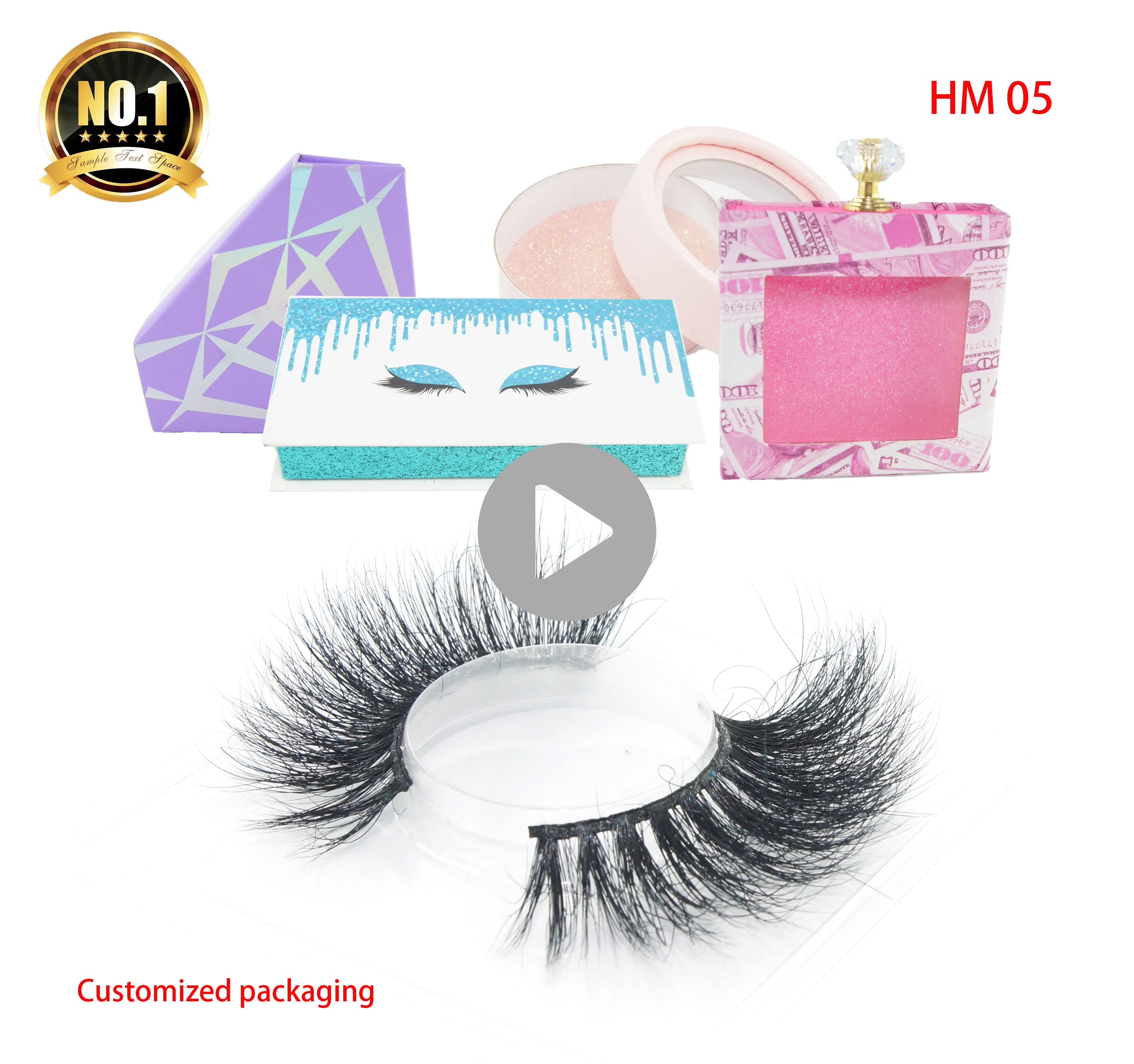 

100% Cruelty free real lashes 25mm mink eyelash with private label eyelash packaging box magnetic 3d mink eyelashes extension, Black