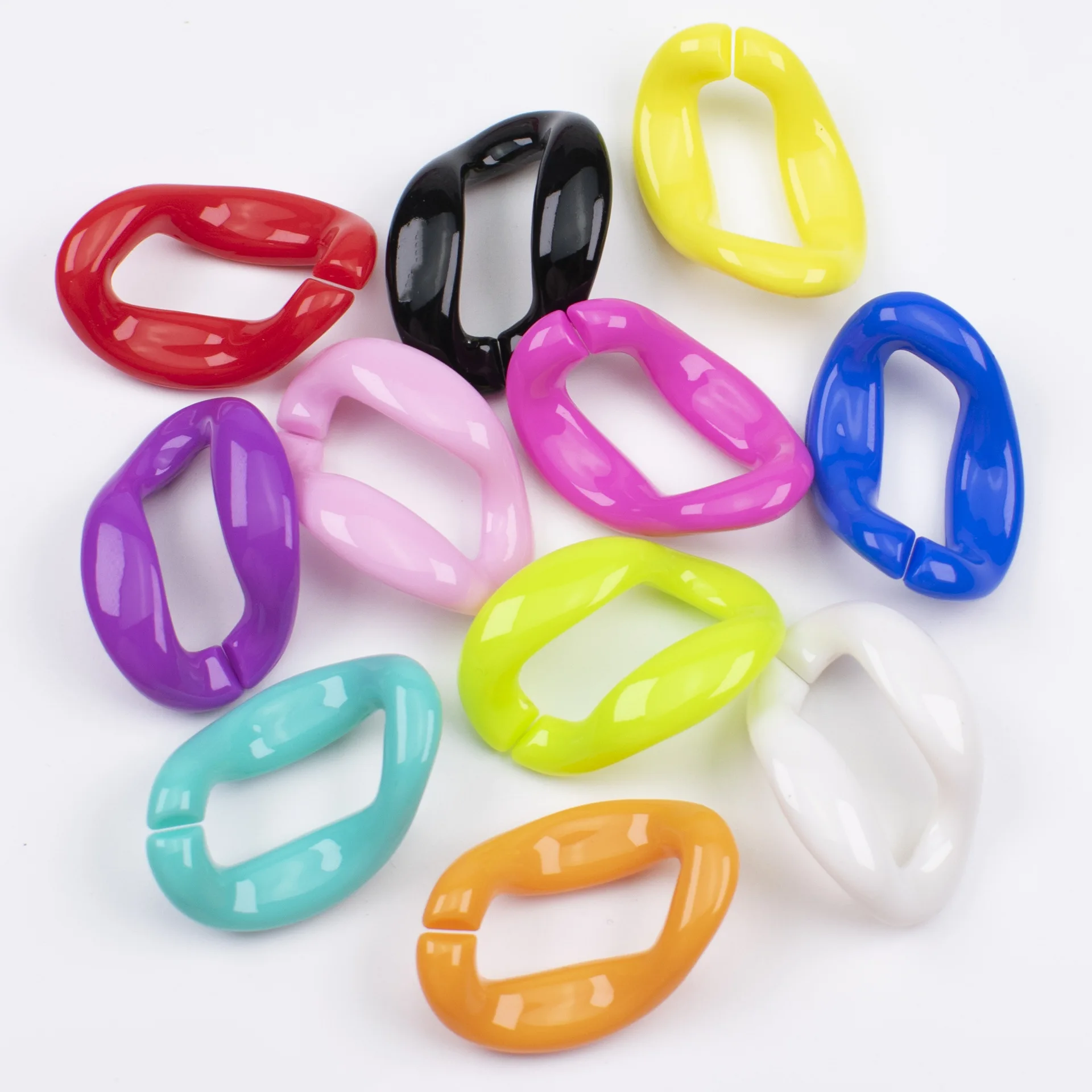 

REWIN  Bright Candy Color Bag Shoulder Frosted Acrylic Chain Single Pieces for Sale, 11 colors in stock