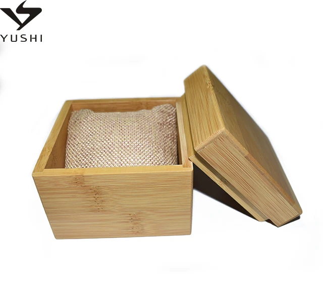 

Factory Customized Logo Bamboo Boxes with Bamboo Lid Watch Display Bamboo wood Box, Natural bamboo color