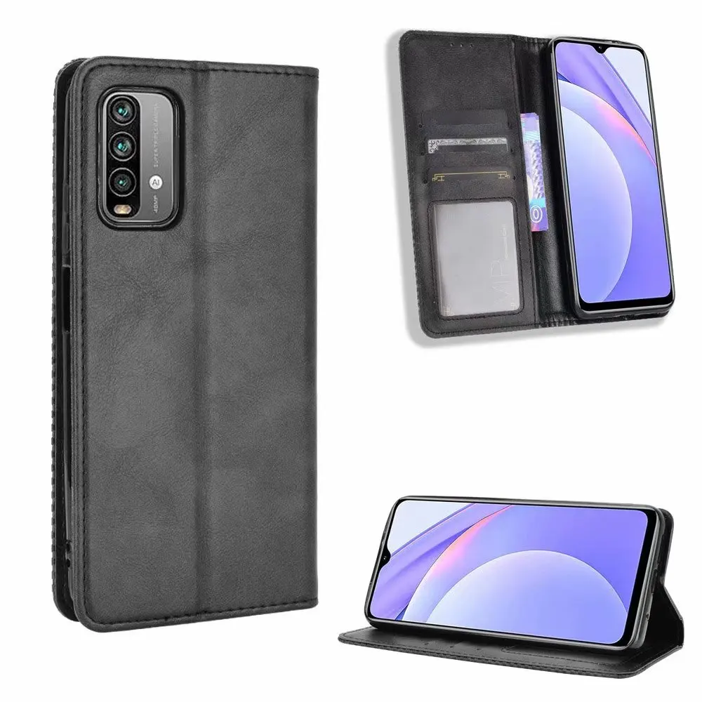 

Retro Flip Wallet Leather Case Cover For XIAOMI Redmi 9T/9 Power/Note 9 4G, As pictures