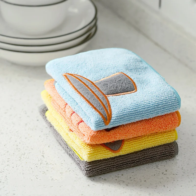 

Super Absorbent Microfiber Cleaning Cloth Efficient Hanging Wash Cloth Kitchen Towels for Dishes Household Tools Accessories 1Pc