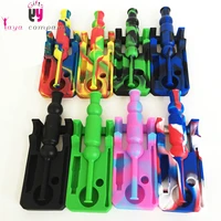 

New Design colorful Printing Smoking Accessories Wax Water Silicone Smoking Pipes