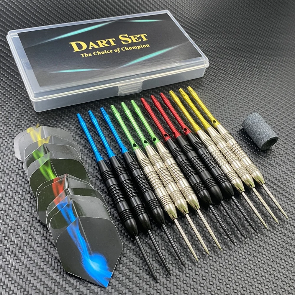 

GOODARTS Factory New Designs 12 Pcs Dart Pin with dart flights custom Tool Kit O Rings dardos profesional Steel Tip Dart Set