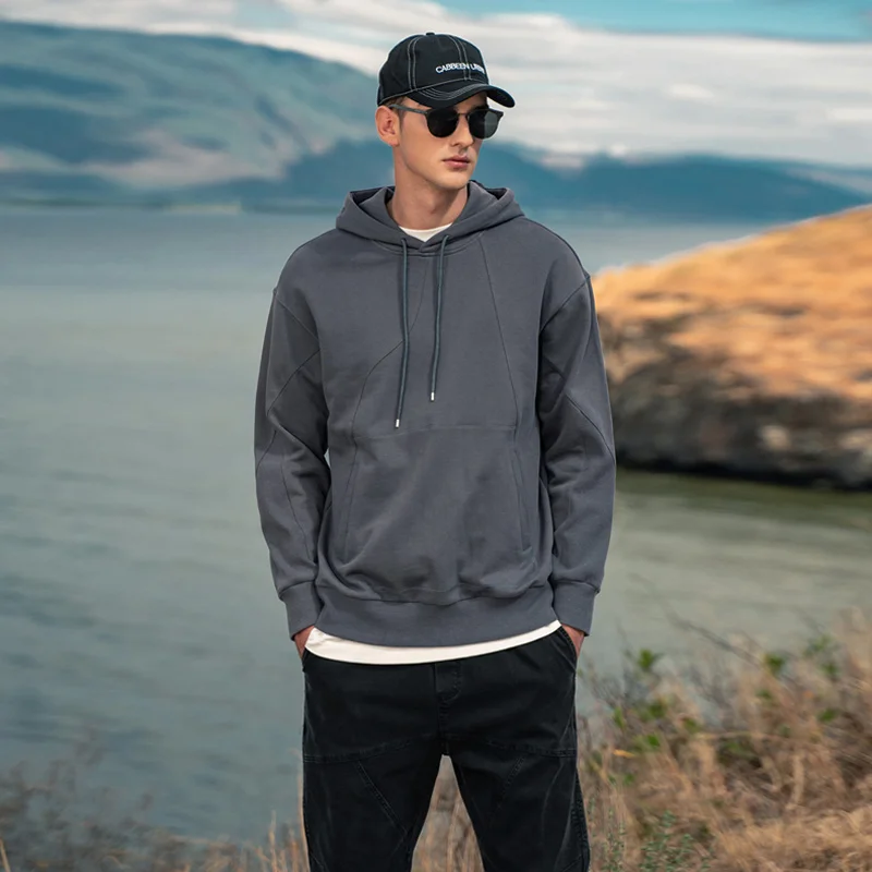 

LVDONG factory direct custom logo blank hoodies men casual pullover hoodie