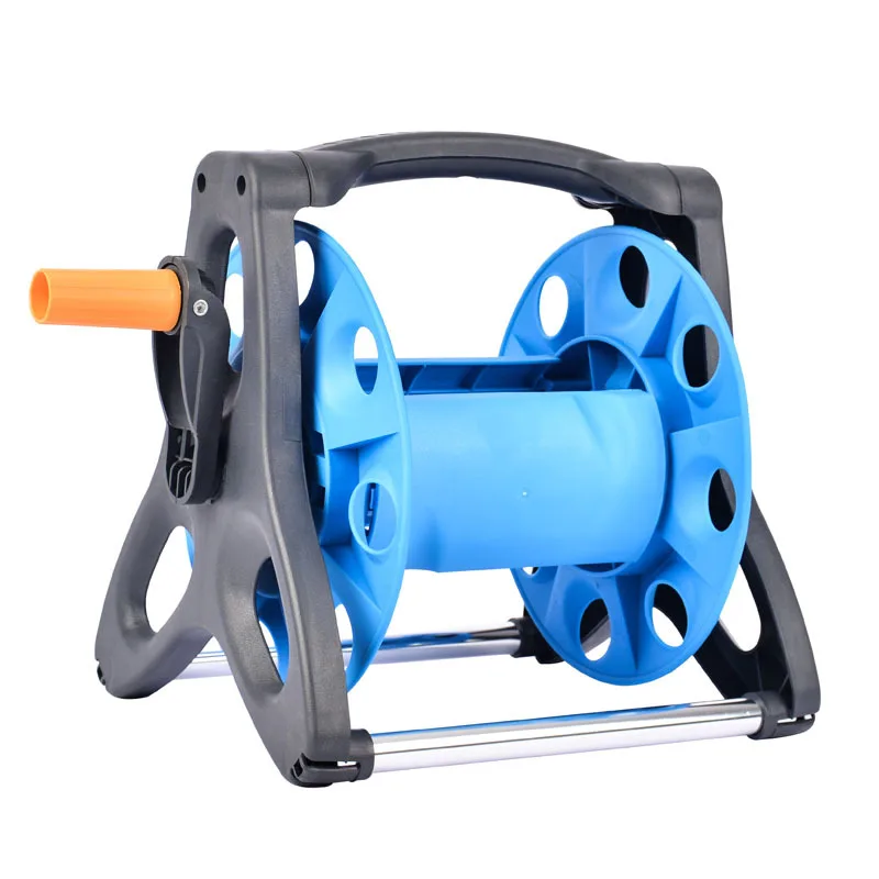 

Aluminum Portable Garden Hose Reel, Black blue orange
