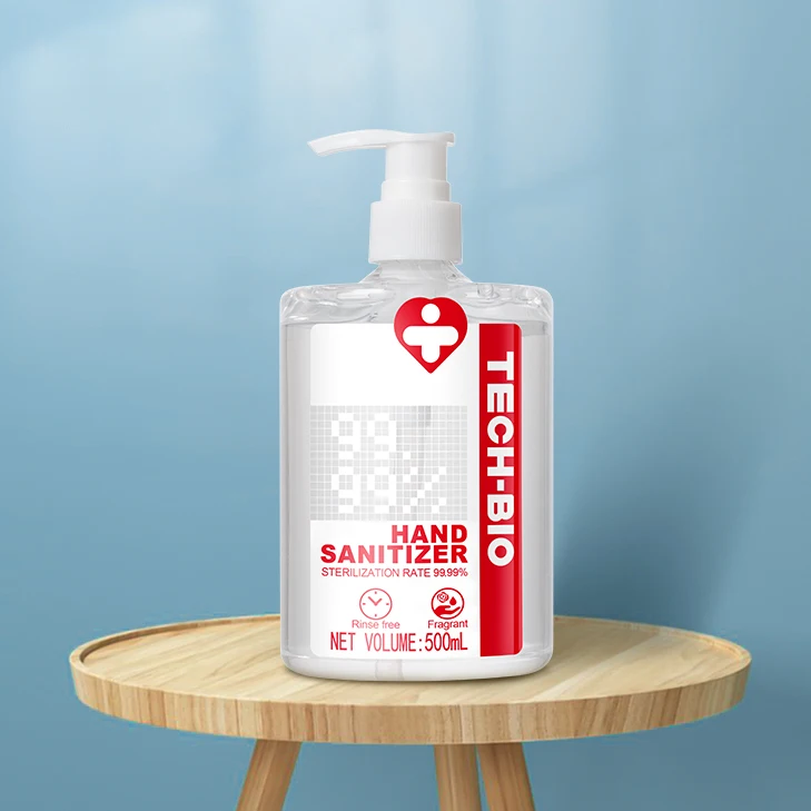 

OEM Hygiene Alcohol base Washless Kills 99.99% of Germs Hand Sanitizer Gel 500ml, Transparent liquid