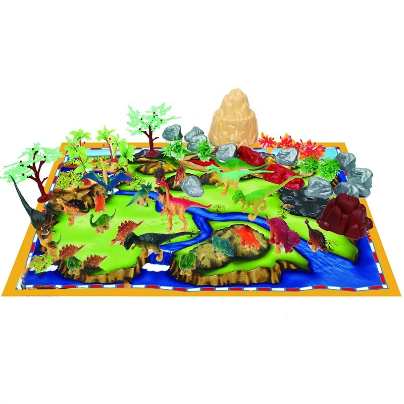 
Dinosaur Figure World 50 Piece Dinosaur Toys with Play Mat for Kids 