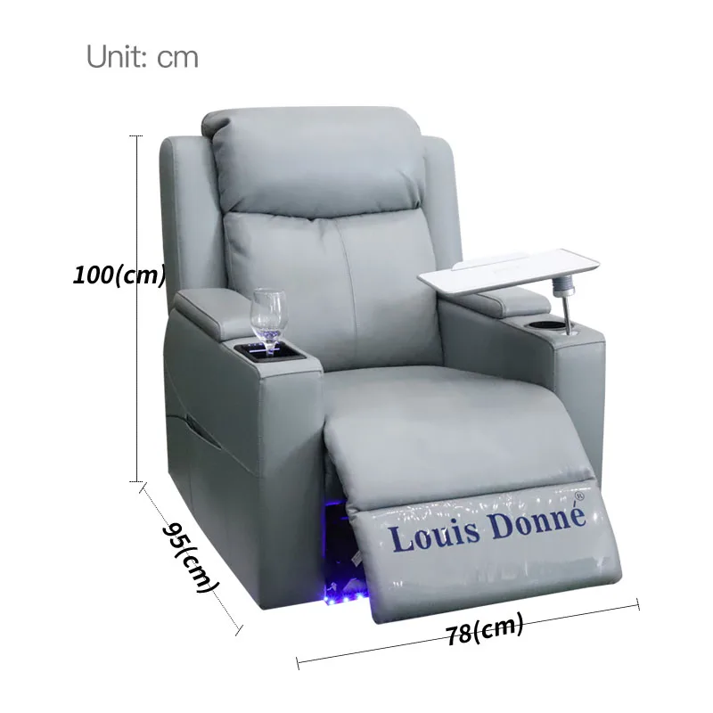 

2021 contemporary hot selling Rocking leather Home Movie Theater power electric Recliner Chair with storage arm and cup