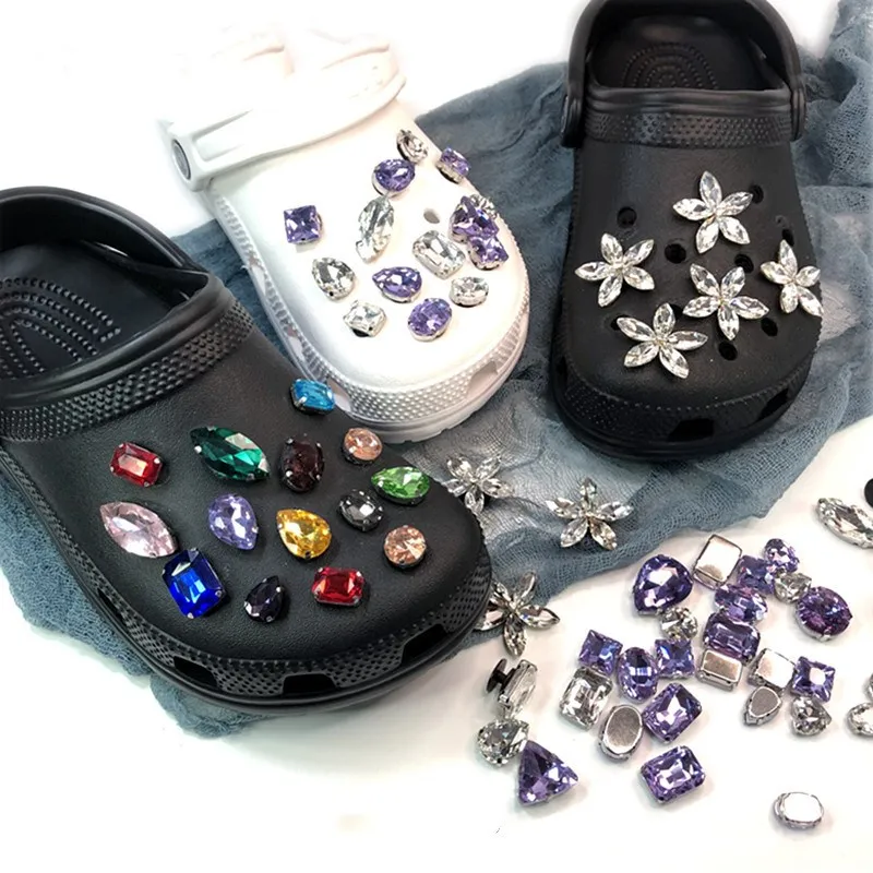 

Custom rhinestone crystal designer shoe charms for croc shoes decoration ornament Xmas gift